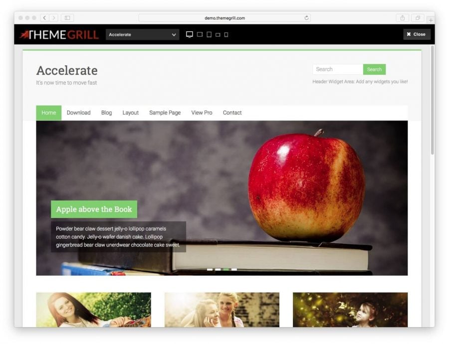 tema accelerate para wordpress