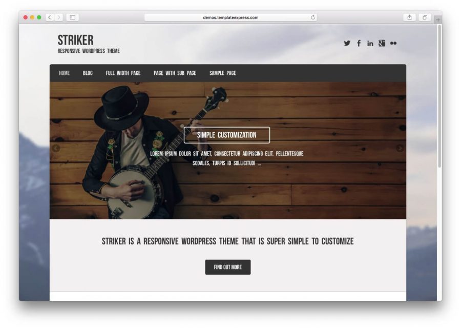 tema striker para wordpress