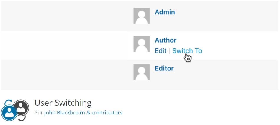 plugin user switching para wordpress