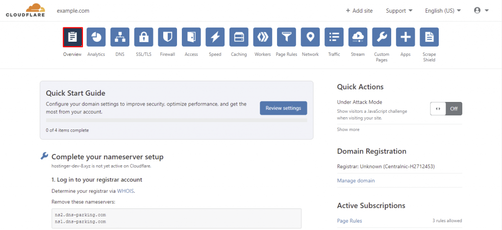 visão geral do cloudflare