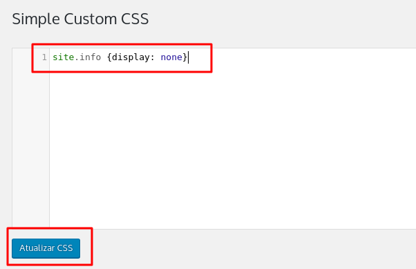 inserir código de css personalizado no wordpress