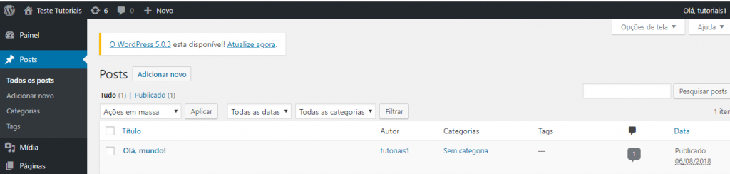 criar posts no wordpress