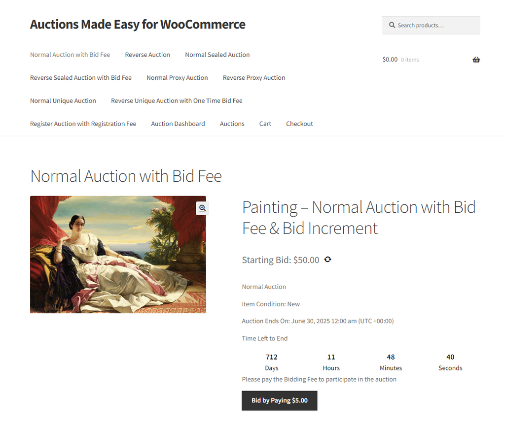 plugin auctions made easy for woocommerce