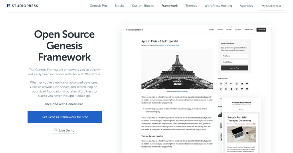 genesis framework para wordpress