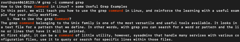linux grep exact match only