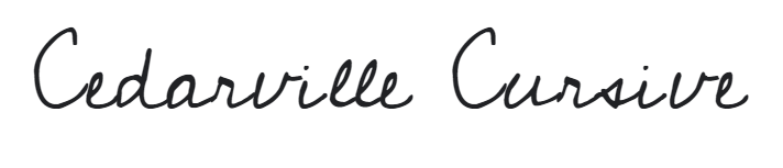 fonte html cedarville cursive