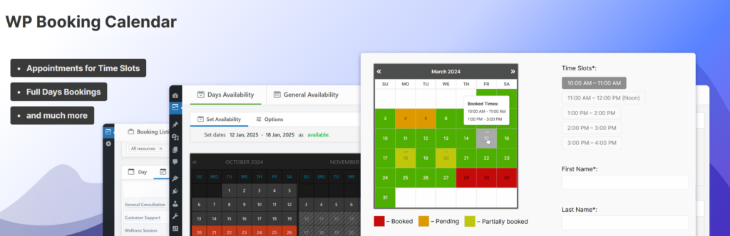 plugin booking calendar para wordpress