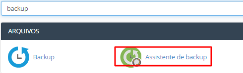 assistante de backups no cpanel