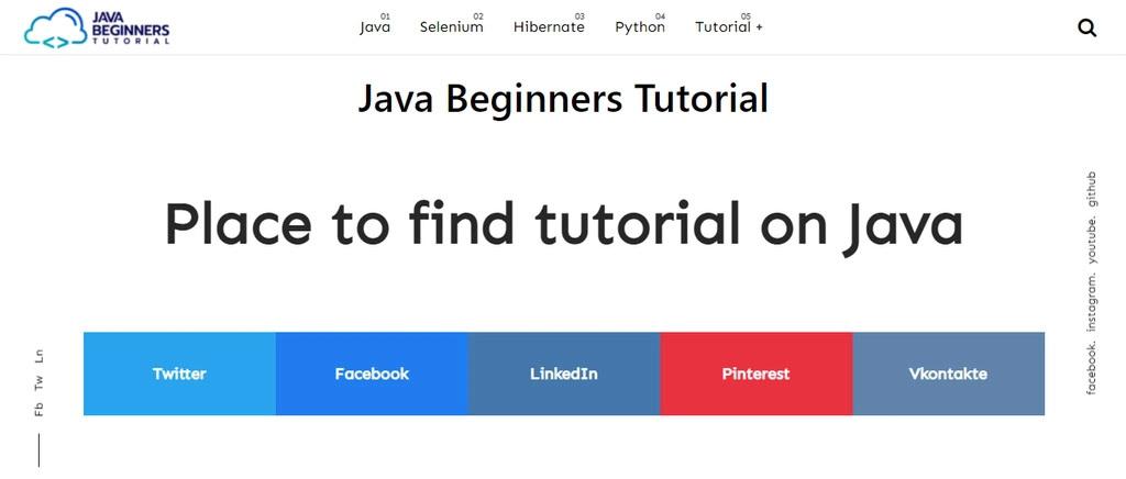 java beginners tutorial