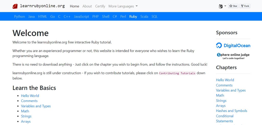 learn ruby online