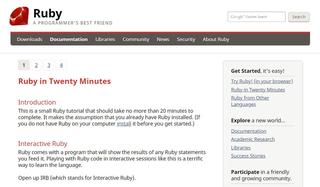 ruby in twenty minutes