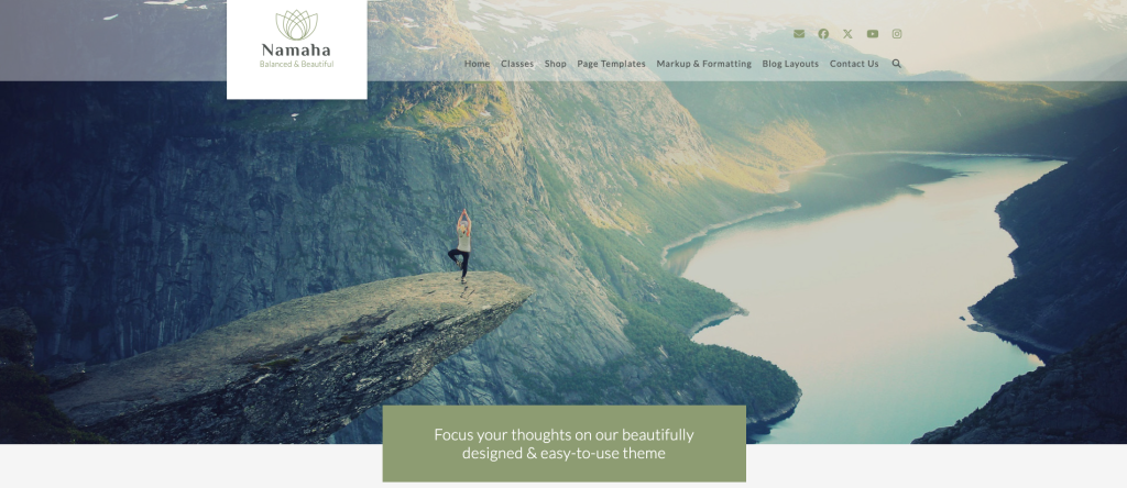 tema Namaha para wordpress