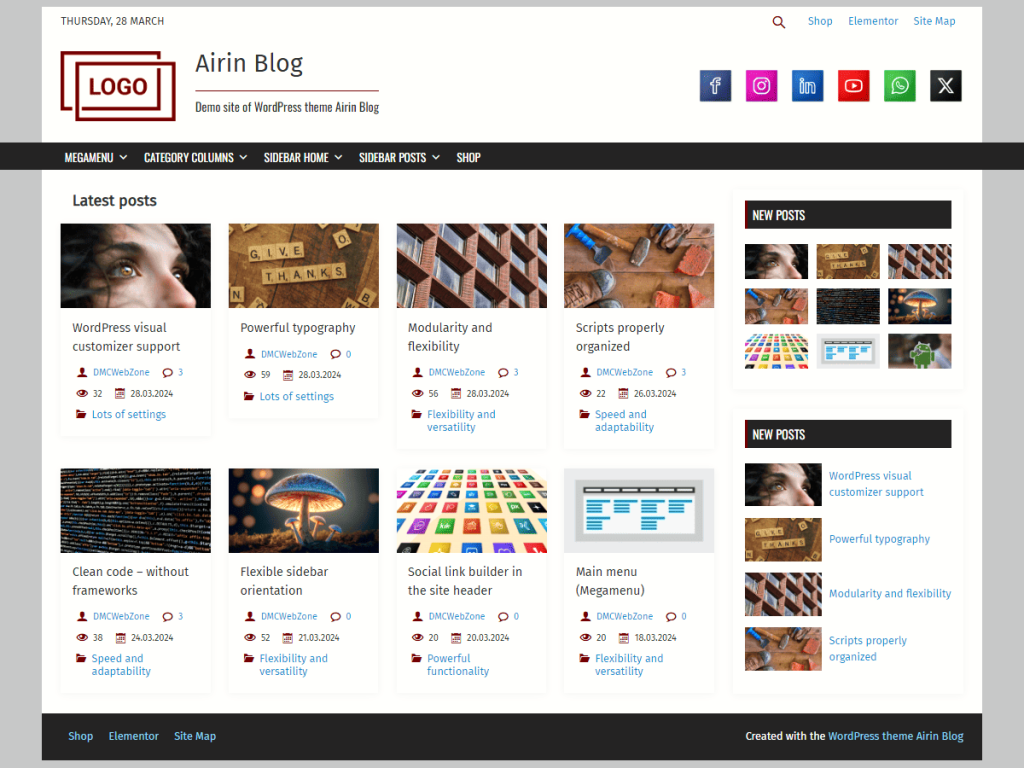 tema airin blog para wordpress