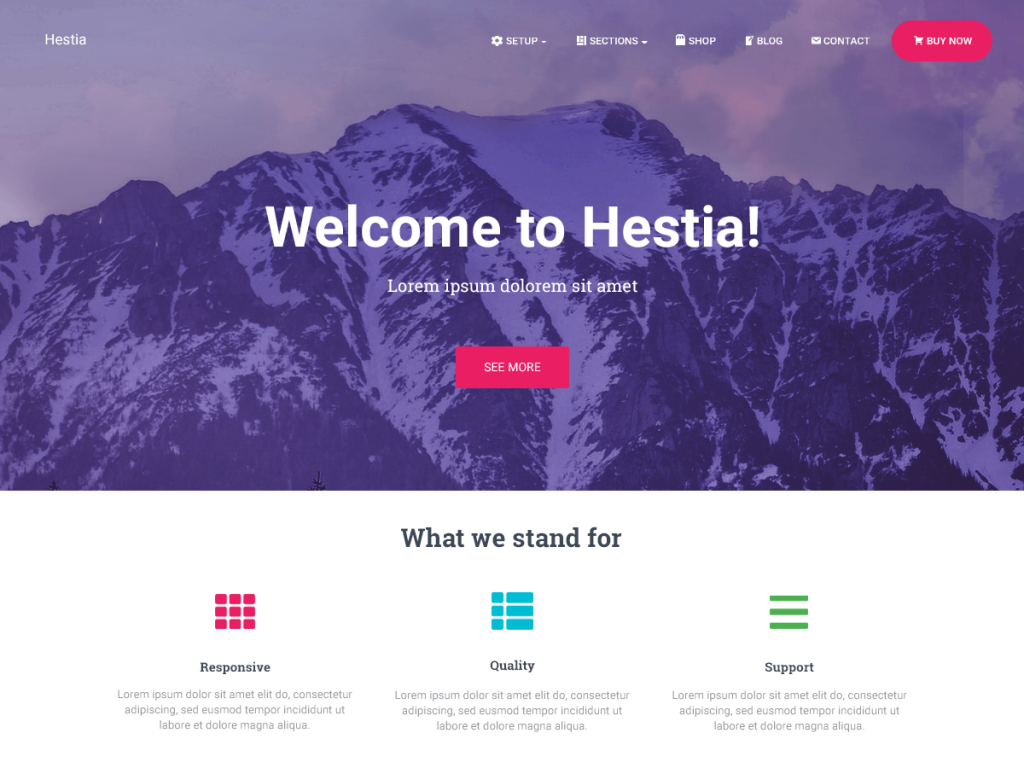 tema hestia para wordpress