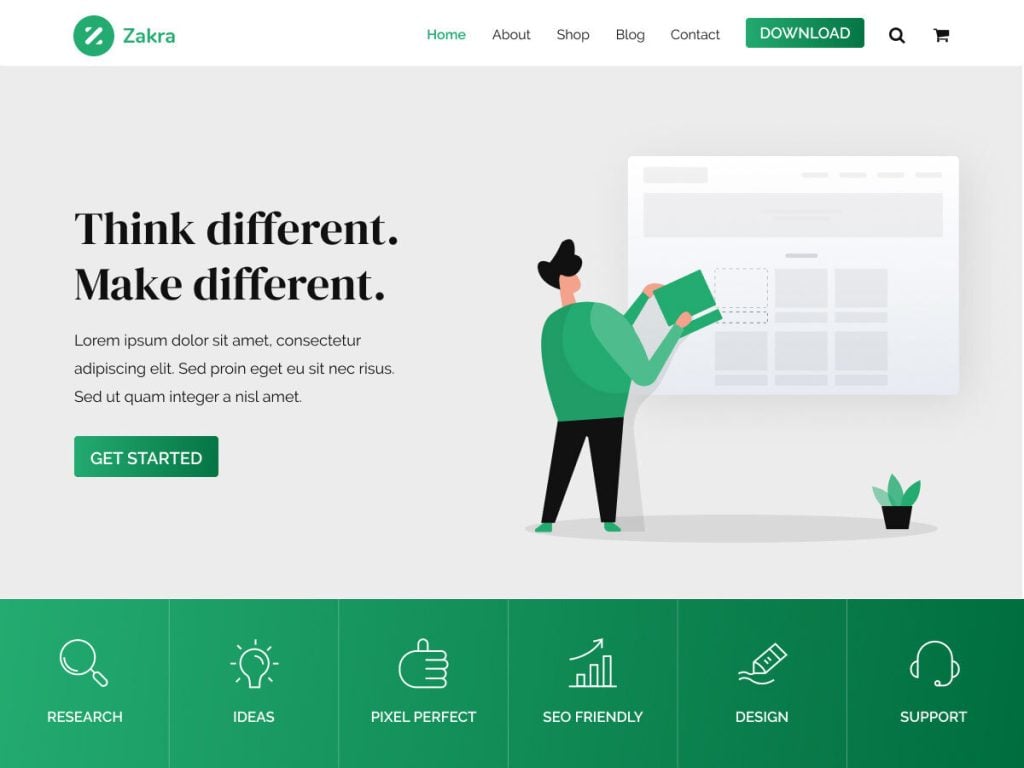 tema zakra para wordpress