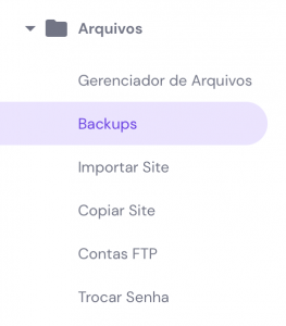 backups no hpanel