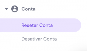 resetar conta no hpanel