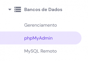 phpMyAdmin no hPanel