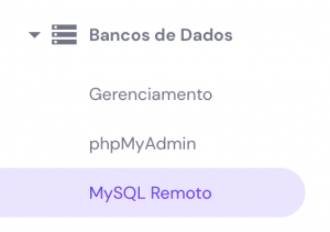 mysql remoto no hpanel