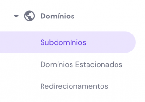 subdomínios no hpanel