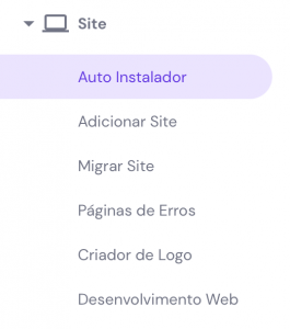 auto instalador de sites no hpanel