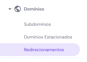 redirecionamento de domínio no hpanel