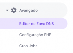 editor de zona dns no hpanel