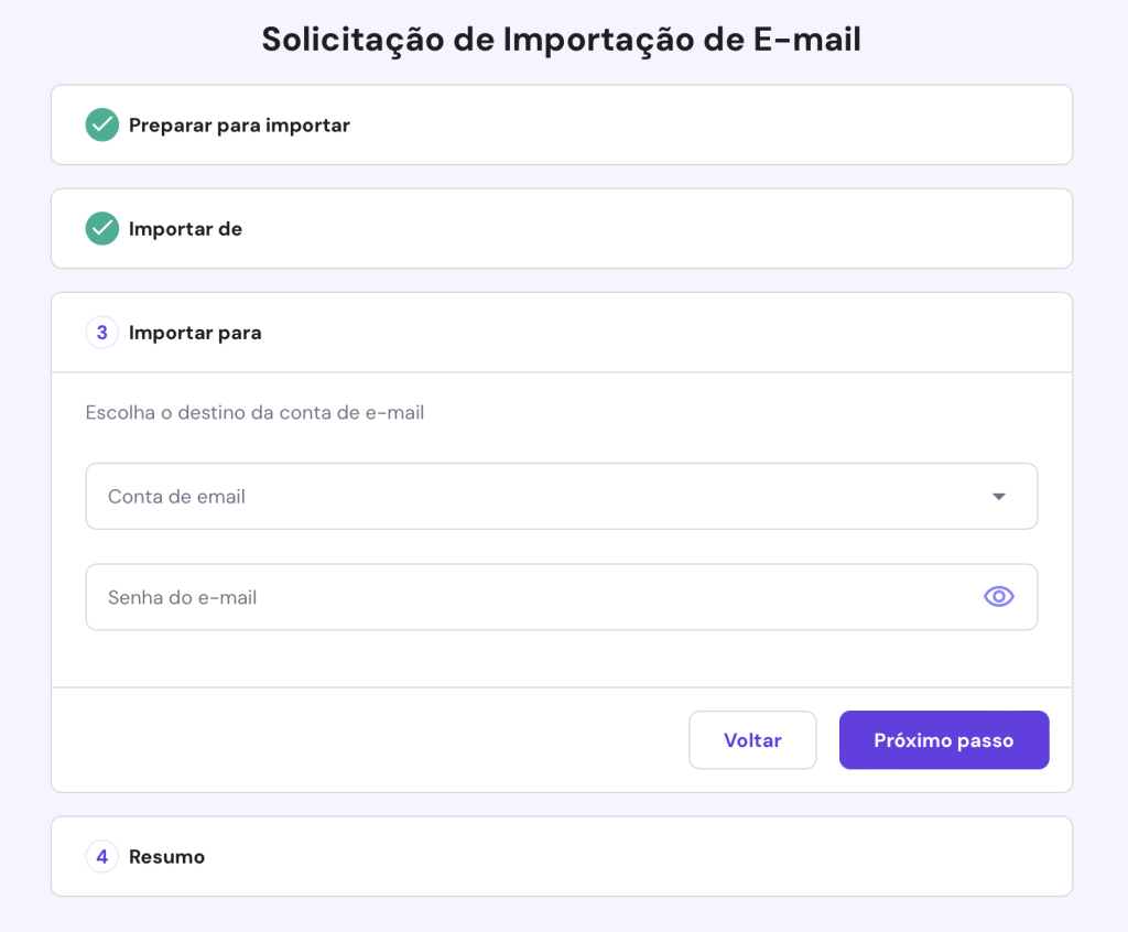 importando email no hpanel