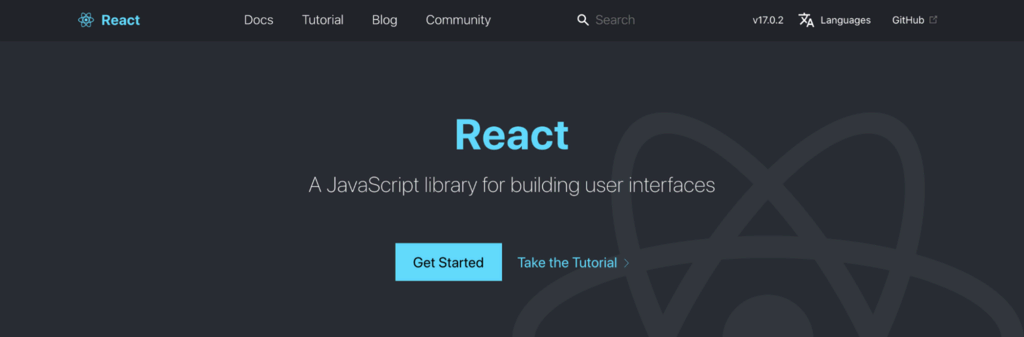 Página inicial do React