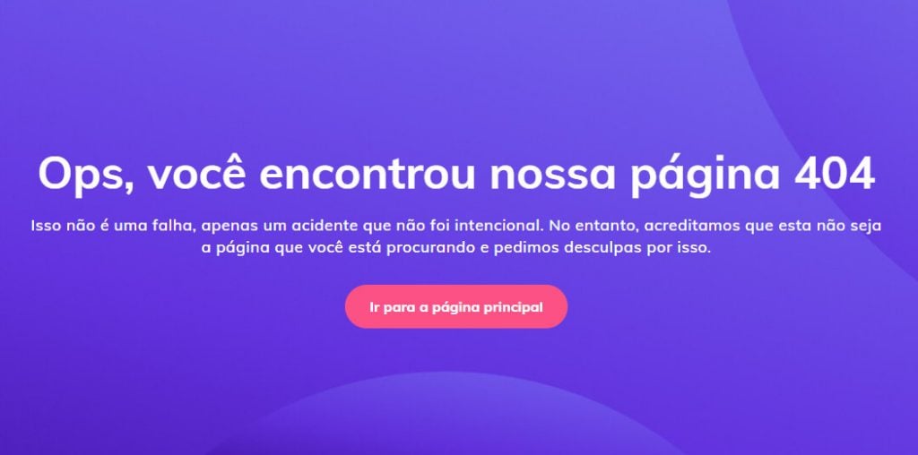 exemplo de página 404 da hostinger