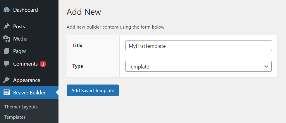 Definindo tipo e nome do template pelas configurações do Beaver Builder