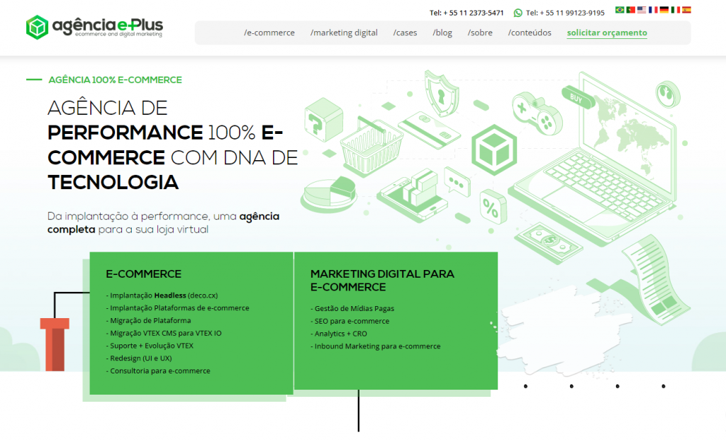 agência e-plus na internet