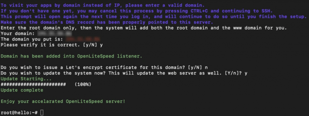 configurando openlitespeed no vps kvm da hostinger