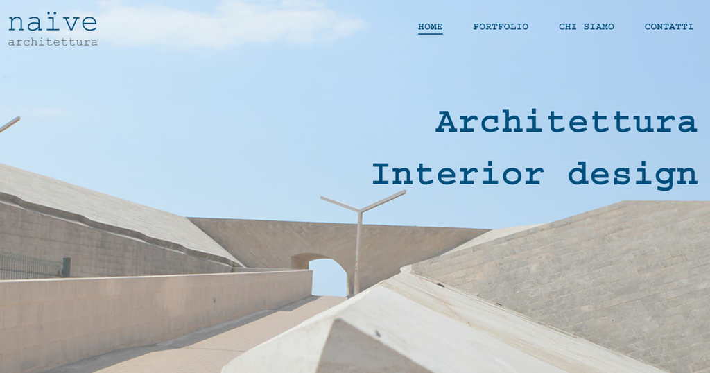 Página inicial de Naïve Architettura