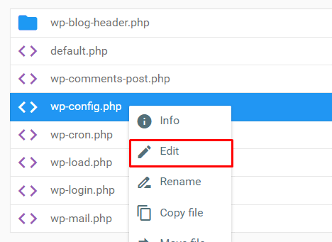 Editando o arquivo wp-config.php