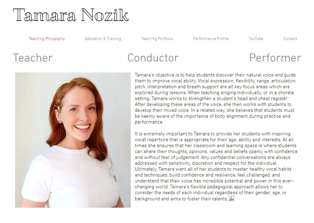 site da professora tamara nozik