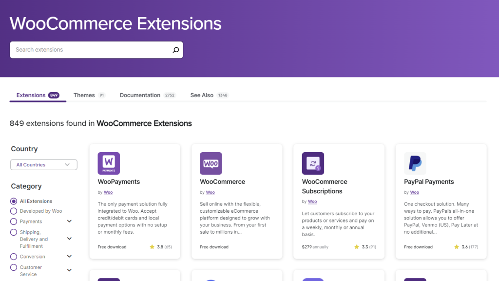 extensões do woocommerce