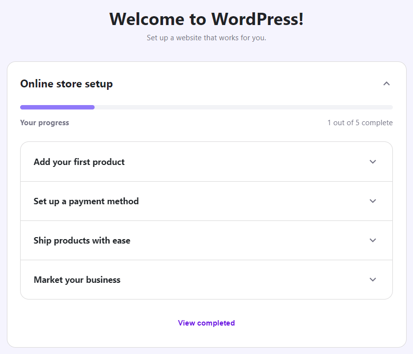 configuração de loja virtual no wordpress com o assistente hostinger