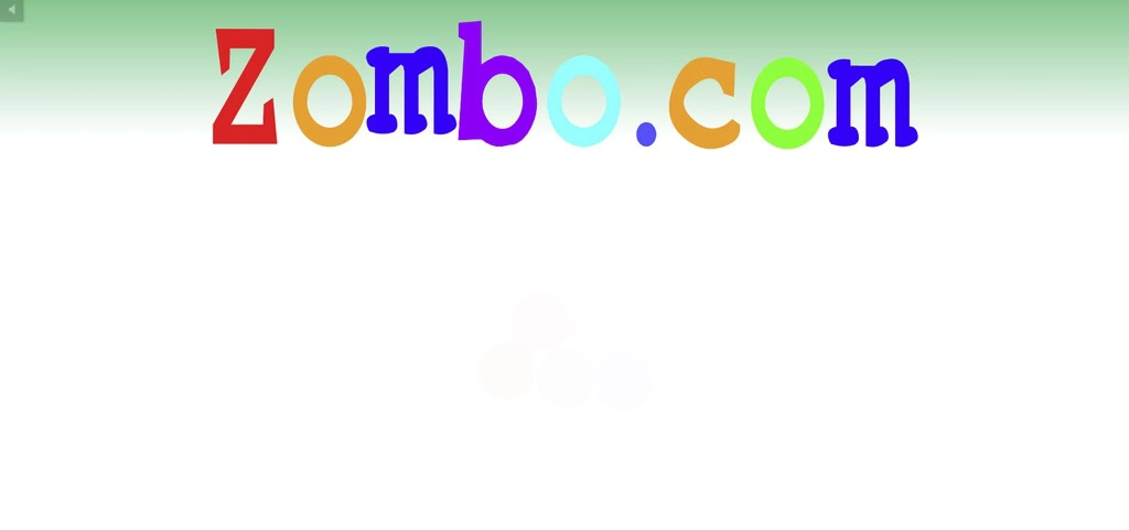 página inicial do site zombo