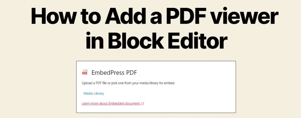 fazendo upload de um pdf no editor gutenberg do wordpress