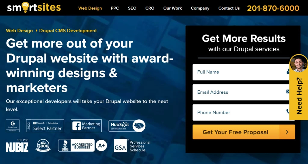 site de web design Drupal smart sites