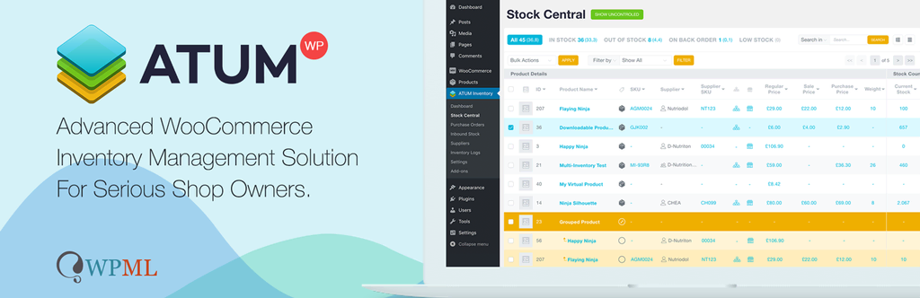 plugin de gerenciamento atum inventory management para woocommerce