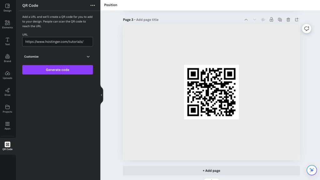 como criar qr code no canva