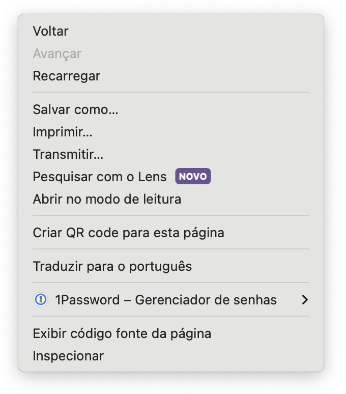 botão de criar qr code no chrome para desktop