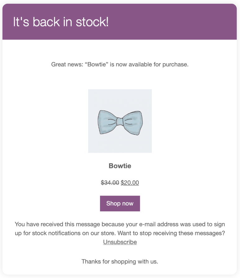 plugin de gerenciamento de estoque para woocommerce back in stock notifications