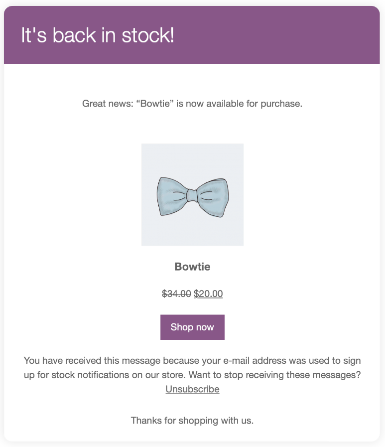 plugin de gerenciamento de estoque para woocommerce back in stock notifications