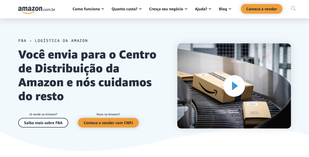 página do amazon fba