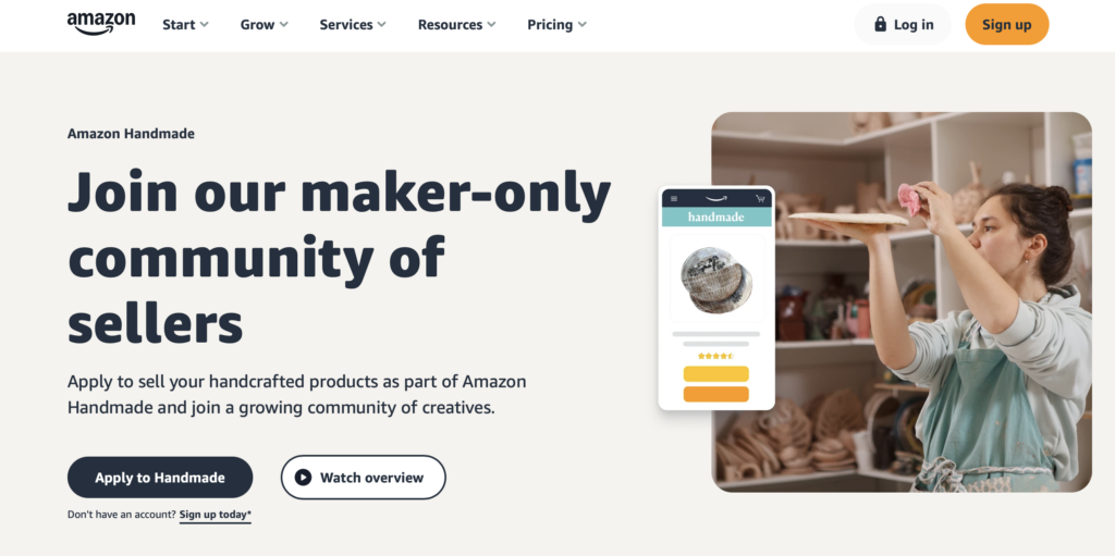 site do amazon handmade