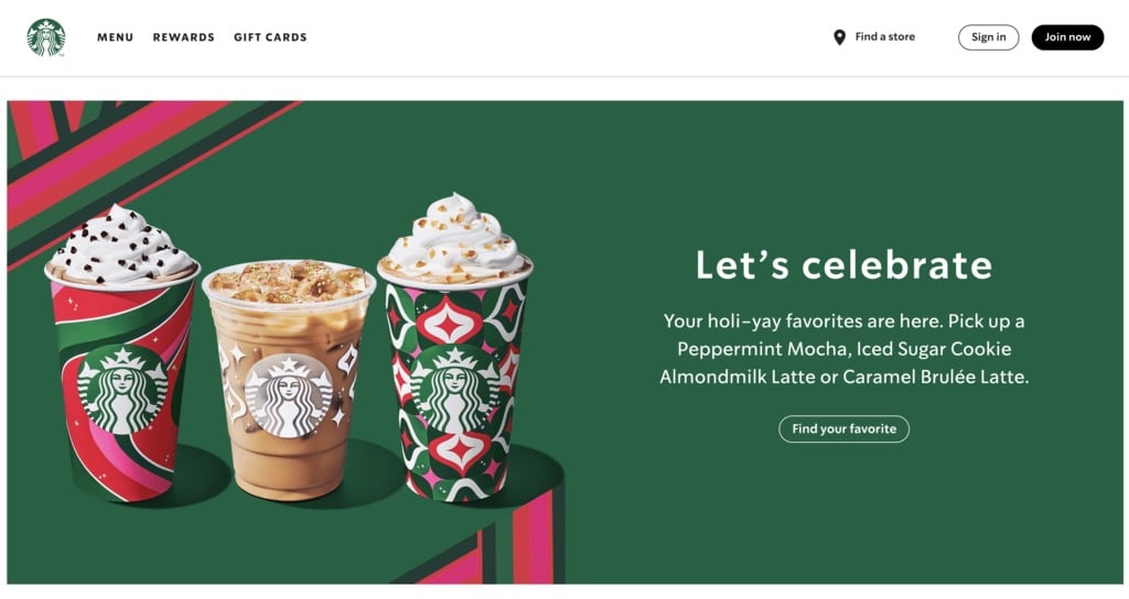 site do Starbucks